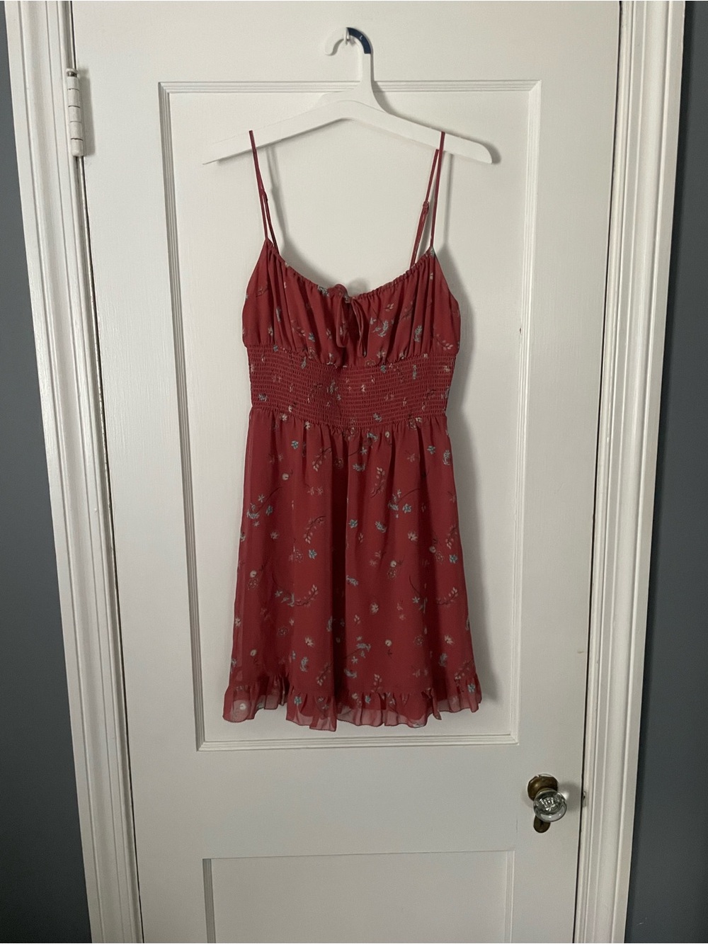 Wilfred Rose-Red Floral Mini Dress